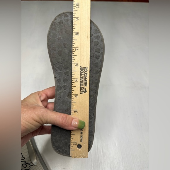 Brighton Silver Wedge Flip Flops w/ Crystal Bow – Women’s Size 7.5 (9.5” long) - Picture 7 of 8